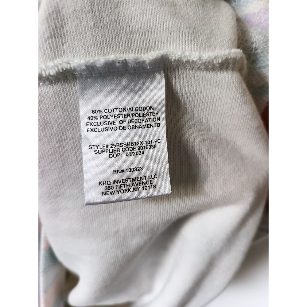Roxy Girl Striped Hoodie Pastel Baja Pullover Size L 14/16 25RSSHB12X-101-PC - Picture 5 of 8